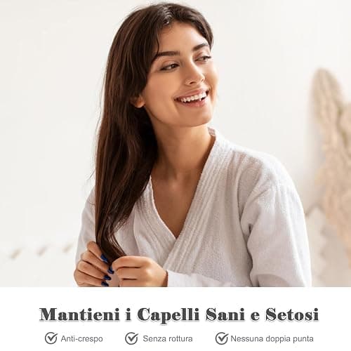 FREATECH 3 Pezzi Asciugamano Capelli in Microfibra - Asciugare Rapidamente i Capelli Bagnati senza Crespo, Turbante Capelli Morbido e Assorbente con 3 Bottoni per Donna, Bambino, Capelli Lunghi Ricci thumbnail 5