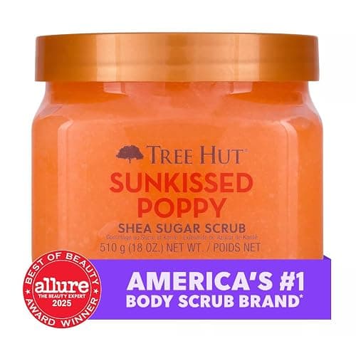Tree Hut Sunkissed Poppy Shea Sugar Scrub, Exfoliating, Hydrating & Moisturizing Body Scrub with Shea Butter & Nourishing Essential Oils, Smooth & Soften Skin, 18 oz thumbnail 3