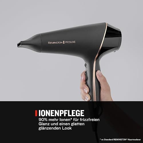 Remington Haartrockner Profi Ionen [2400W, 150km/h, 3 Stylingaufsätze] Proluxe (OPTIheat-Technologie für lang anhaltende Styling-Ergebnisse, Ionenpflege - Anti Frizz, langlebiger AC-Motor) AC9140B thumbnail 3