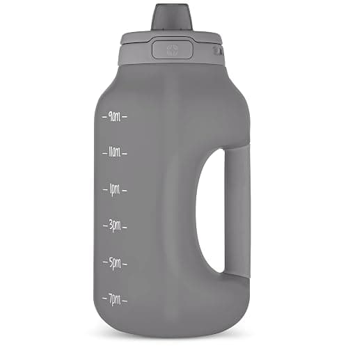 Ello Hydra 64oz Half Gallon Water Jug with Handle and Motivational Time Markers for All Day Hydration, Plastic Reusable Water Bottle with Straw and Locking, Leak Proof Lid, BPA Free - Image 1