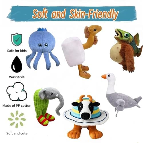 SereneSage Tung Shark Plush, Funny Meme Doll, Soft Stuffed Animal for Kids & Fans, Viral Brainrot Gift for Boys & Girls (FlyingFish) thumbnail 5