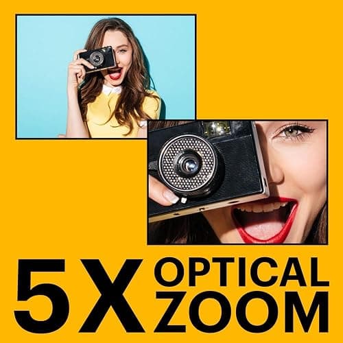 Kodak PIXPRO FZ55-BK 16MP CMOS Sensor Digital Camera 5X Optical Zoom 28mm Wide Angle 1080P Full HD Video 2.7" LCD Vlogging Camera (Black) thumbnail 5