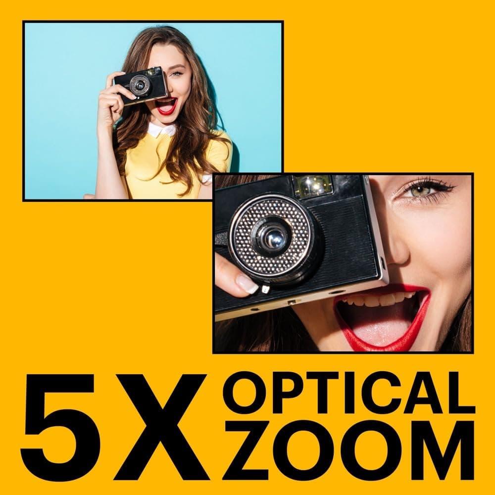 Kodak PIXPRO FZ55-BK Cámara Digital de 16 MP, Zoom óptico de 5 x 28 mm, Gran Angular, 1080P, Full HD, Video, cámara de vlogging LCD de 2.7 Pulgadas, Color Negro thumbnail 5
