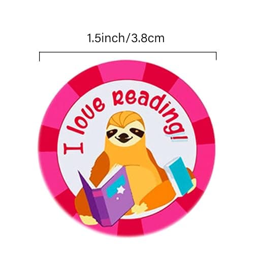 Reading Stickers for Kids, Motivational Book Stickers for Kindle 1.5inch Round 500pcs in 8 Designs, Incentive Reward Book Sticker for Adults, Teachers Supplies for Classroom thumbnail 4
