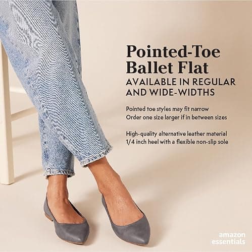 Amazon Essentials Womens Pointed-Toe Ballet Flat thumbnail 8