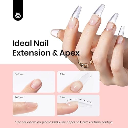 Beetles Builder Gel for Nails-10 in 1 30g *3 Colors Builder Gel Nail Kit Nail Extension Clear Nude Pink Hard Gel Sculpted Gel with Base Top Coat Nail Forms Nail Pen Nail Art Manicurist Gift for Women - 0-0-Builder Sculpture Gel Kit thumbnail 4