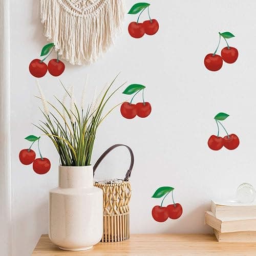 Tempaper Cherry Peel and Stick Wall Decals, red - Cherry(red) - Image 1