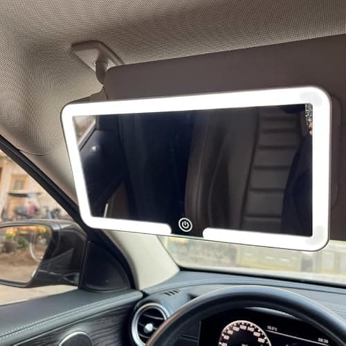 Car LED Makeup Mirror Sun Visor, Portable High-Definition Clear-View Car Mirror, 1 Count Car Accessory for Easy Application - Image 1