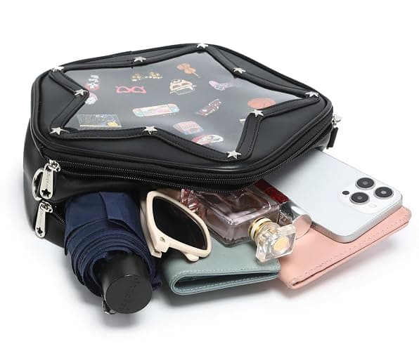 CHERRY SAUCE Kawaii Star PU Leather Ita Bag Y2k Shoulder Crossbody Bag Aesthetic Cute Pin Display thumbnail 5