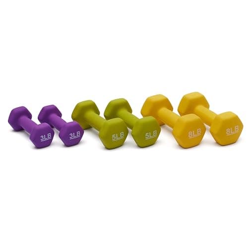Amazon Basics Neoprene Dumbbell Hand Weights for Exercise and Muscle Toning thumbnail 3