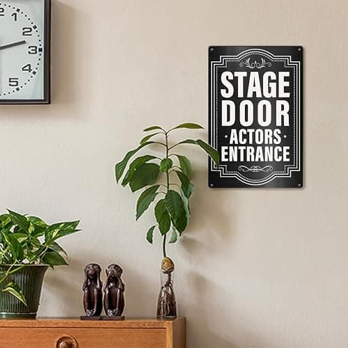 Stage Door Theater Room Metal Signs Wall Decor 12 X 8 Inches, Movie Musical Theater Decor for Actor Actress Dancer Singer, Movie Night Supplies, Musical Theater Gifts thumbnail 5