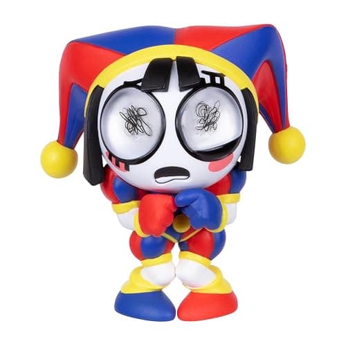 The Amazing Digital Circus Officially Licensed Pomni Vinyl Figure, Quality 4" Boxed Collectible Figure with Jittery Eyes & Collector Card, 4 Posed Vinyl Figures to Collect in Premier Collection - Image 1