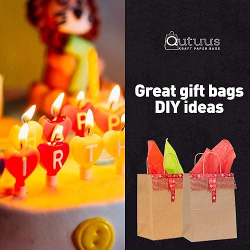 Qutuus 10x5x13 Kraft Paper Bags 100 Pcs Kraft Shopping Bags, Paper Gift Bags for Retail, Merchandise, Recycled Bulk Paper Sacks, Brown Paper Bags with Handles Bulk thumbnail 6