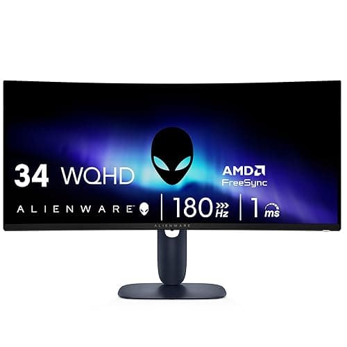 Alienware 34 Curved Gaming Monitor – AW3425DWM - 34-inch WQHD 180Hz 1ms Display, 1500R, AMD FreeSync Premium, VESA AdaptiveSync. - Image 1