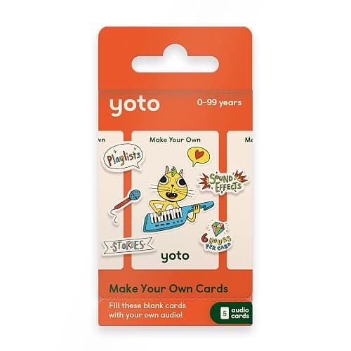 Yoto Make Your Own Cards – 5 Blank Audio Cards for Use with Kids Yoto Player & Mini Bluetooth Speaker, Play Audiobook Stories Music Radio Podcasts Learning Activities, Fun Gift for Children All Ages - Image 1