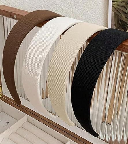 Huachi Headbands for Women Non Slip Trendy Headbands for Women’s Hair 1 inch Wide Cute Headband for Girls, Fall Head Bands Elastic Hair Bands for Womens Fashion Accessories for Women 4PCS thumbnail 2