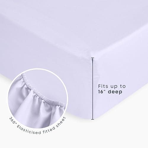 Wake In Cloud - Star Bedding Set for Boys Girls, Cute Stars Polka Dot, Soft Lightweight Comforter Set with Sheets, 5 Pieces Kids Bed in a Bag, Light Purple, Twin Size thumbnail 5