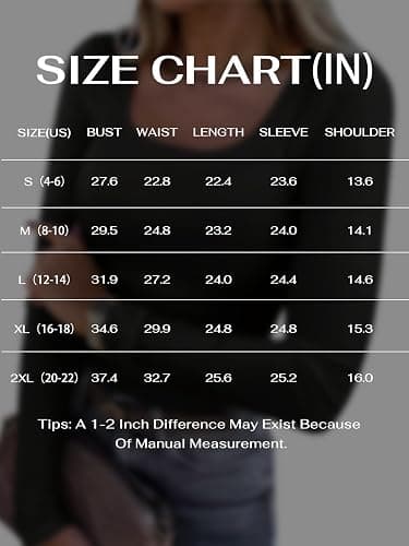 REORIA Long Sleeve Shirts for Women Scoop Neck Going Out Slim Basic Tshirts 2025 Trendy Tops Ribbed Knit Fall Outfits thumbnail 4