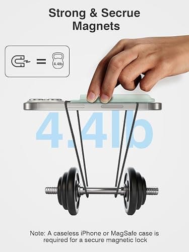 TopMade for MagSafe Wallet, Strongest Magnetic Phone Wallet, 4 Cards Holder | Magnetic Card Holder for iPhone 17/16/15/14/13/12 Series, RFID Blocking, Vegan Leather, Ideal for Daily Use & Travel, Green thumbnail 2