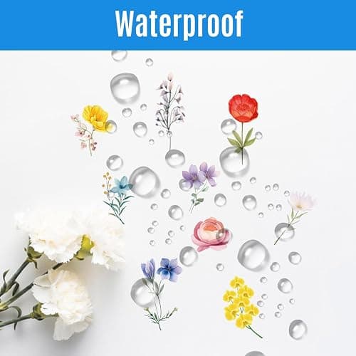 WANGHENG 600Pcs Natural Flower Stickers,Self-Adhesive PVC Vintage Flower Stickers for Scrapbook,Laptop,Journal,DIY Project thumbnail 4