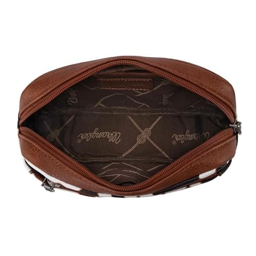 Wrangler Cow Print Waist Pack Western Belt Bag for Women with Adjustable Strap, Brown thumbnail 5