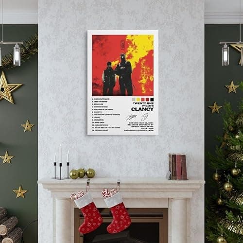 Twe-nty One Pilots Poster Clancy Signature Poster Canvas Painting Wall Art Picture Home Decor Print For Bedroom Living Room Dorm Study Bar Office 12x18inch(30x45cm) thumbnail 6