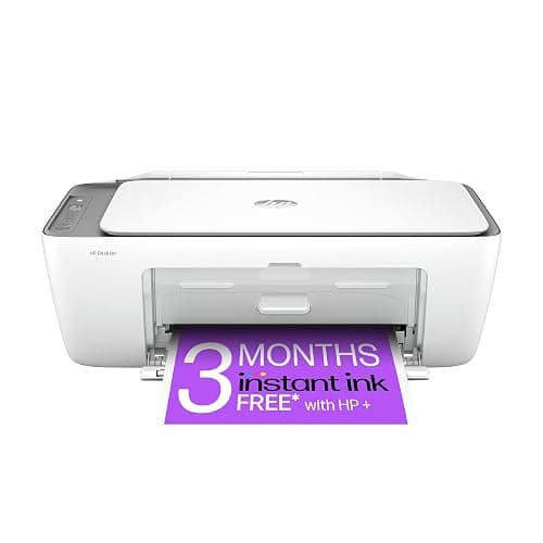 HP DeskJet 2820e All in One Printer | Perfect for Home | Colour | Wireless | Print, Scan & Copy | 3 Months of free Instant Ink | Easy Setup & Reliable Wi-Fi| Cement - Image 1