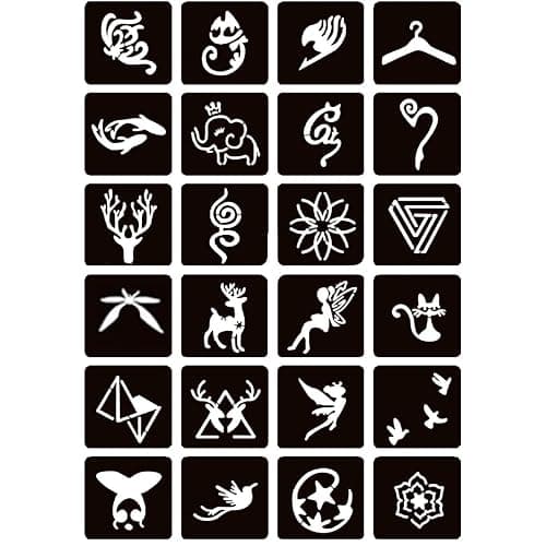 Moricher Temporary Tattoo Kits 3 Henna tattoo cones 101 Stencils Semi Permanent Tattoo Markers Jagua Gel for Women Men Kids DIY Art Painting Party Gifts thumbnail 3