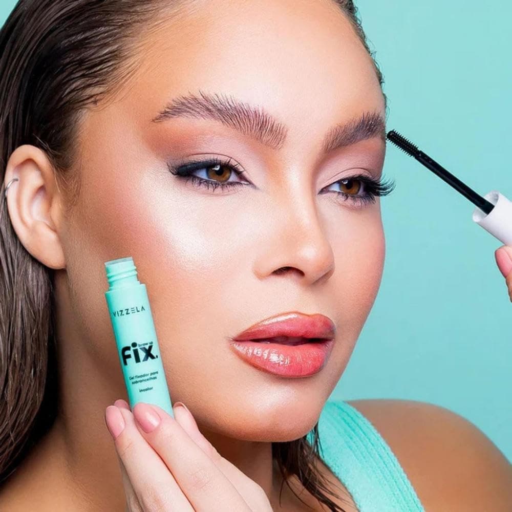 Brow Up Fix Gel Fixador de Sobrancelhas Vizzela Brow Lamination C/Pincel Preciso thumbnail 7