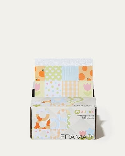 Framar Quilted Hair Foils For Highlighting - Pop Up Hair Foil For Hair Highlighting, Highlight Foils For Hair, Aluminum Foil Sheets, Salon Foils For Hair Stylist, Non Slip 500 Pop Up Foil Sheets thumbnail 2