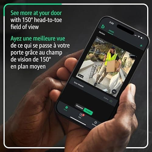 All-new Blink Video Doorbell + Outdoor 4 – Wireless smart security cameras, head-to-toe HD view, two-year battery life. Sync Module Core included – 3 camera system + Video Doorbell thumbnail 3