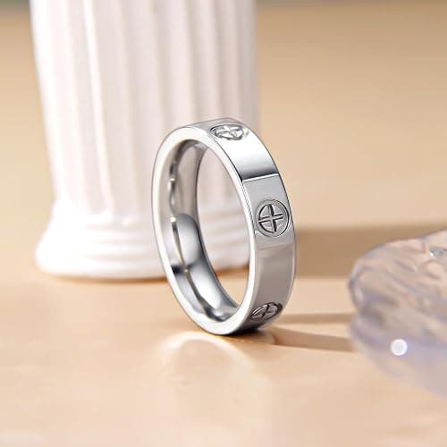 Love Promise Gold Ring for Women: Dainty Stainless Steel Ring Cubic Zirconia Wedding Band Engagement CZ Friendship Rings 18K Gold Silver Rose Gold Plated Birthday Gifts Dainty CZ Jewelry Size 5 6 7 8 9 10 thumbnail 4