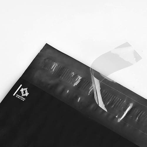KKBESTPACK 100 Large Poly Mailers 10x13 Shipping Bags for Small Business – Self Sealing Package Envelopes (10 x 13 Pack of 100, Black) thumbnail 5