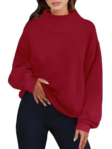 ANRABESS Womens Oversized Sweatshirts Turtleneck Pullover Long Sleeve Hoodies Tops 2025 Fall Fashion Preppy Outfits thumbnail 2