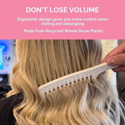 FUL: Curly Hair Products: Wide Tooth Comb for Afro, Curly, and Wavy Hair - Ideal Shower Comb for Detangling and Styling. Combs for women and also suitable as a mens comb thumbnail 3