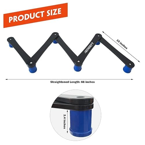 LOSKIA Hockey Training Equipment, Adjustable 5-Section/7-Section Hockey Stick Handling Trainer for Puck Control and Stick Speed, Durable and Portable Hockey Training Aids thumbnail 5