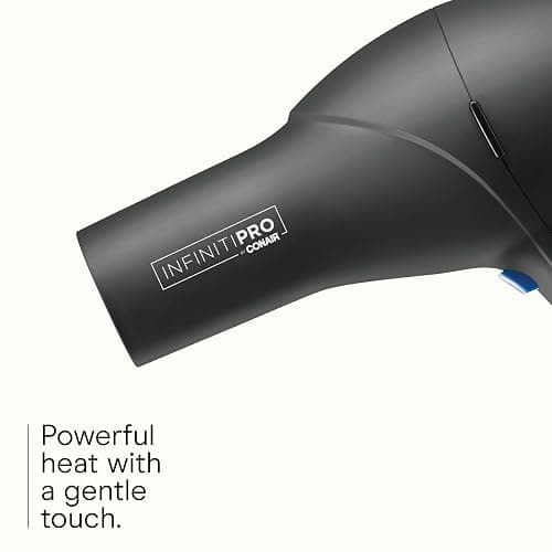 Infiniti PRO CONAIR Hair Dryer with Diffuser, Professional AC Motor, Tourmaline Ceramic Technology Blow Dryer, Includes Concentrator and Blowout Brush, Amazon Exclusive, Gray thumbnail 3