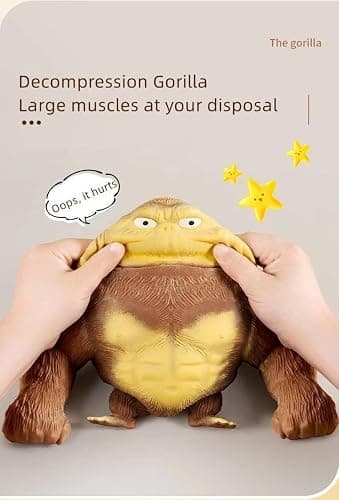 JINSUPIN Amusing Splat Monkey Stress Relief Toy – Reduce Irritability for Children Gorilla Sensory Toy for All Ages thumbnail 5