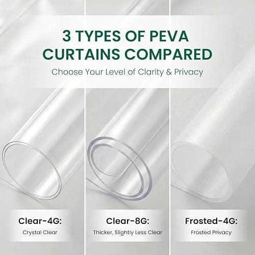Bowery Home, NOT Made in China, Eco-Friendly Recycled PEVA Shower Curtain Liner – Waterproof, Sustainable, Non-Toxic, Odorless with Rust-Proof Grommets - 72x72in, 4G – Frosted thumbnail 6