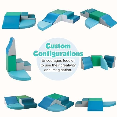 TODIBY 4-Pieces Climbing Toys for Toddlers: PU Leather - Soft Play Climbing for Toddlers - Foam Climbing Blocks for Crawling and Sliding Indoor Playground for Kids thumbnail 4