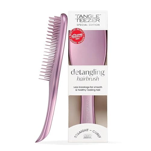 Tangle Teezer Chrome Ultimate Detangler Brush for Wet & Dry Hair, Eliminates Knots & Reduces Breakage for Straight to Curly Hair Types, Mauve - Image 1