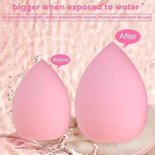 Makeup Brush Set 33 Pcs Makeup Tool Set Premium Synthetic Foundation Powder Concealers Eye shadows Blush Makeup Brushes (Pink, 33 Piece Set) thumbnail 5