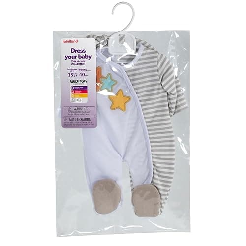Miniland PYJAMAS BEIGE, clothes for 40cm dolls 31220 thumbnail 2