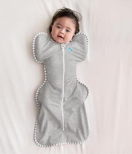Love To Dream Swaddle UP, Gray, Newborn, 5-8.5 lbs., Dramatically better sleep, Allow baby to sleep in their preferred arms up position for self-soothing, snug fit calms startle reflex - Gray - Newborn (5-8.5 lbs) thumbnail 2