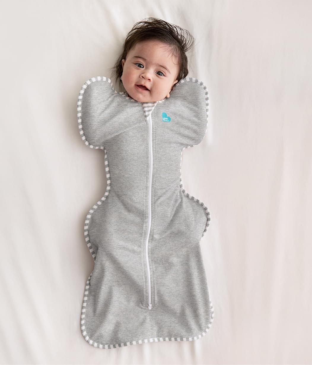 Love To Dream™ Swaddle Up™ Original, Newborn (2.2-3.8kg), Ideal for Moderate Room Temperatures (20-24°C), 1.0 TOG, Arms Up Position, Twin Zipper for Easy Nappy Changes, Grey thumbnail 2