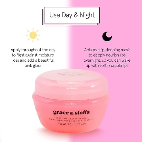 grace & stella Award Winning Lip Butter - Hydrating Lip Balm - Nourishing Lip Mask (1-pack) Travel Essentials, Travel Size Toiletries, Birthday Gifts for Women & Teens - Overnight Lip Repair - Vegan thumbnail 6