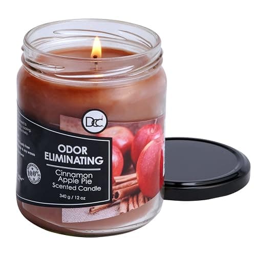 Cinnamon Apple Pie Odor Eliminating Highly Fragranced Candle - Eliminates 95% of Pet, Smoke, Food, and Other Smells Quickly - Up to 80 Hour Burn time - 12 Ounce Premium Soy Blend thumbnail 3