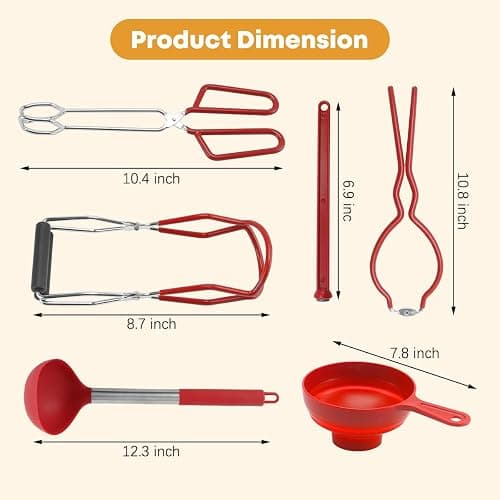 BriSunshine 21.5 QT Stainless Steel Canning Pot with Lid, Rack & Canning Tools Set, Canning Supplies Kit Water Bath Canner for Beginner thumbnail 3