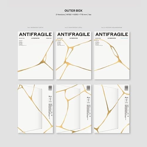 LE SSERAFIM ANTIFRAGILE Vol.2 IRIDESCENT OPAL Ver. Booklet Photocard + Postcard + Sticker + Antifragile Sticker + Folding Poster + 2 Pin Button Badges + 4 Extra Photocards thumbnail 3