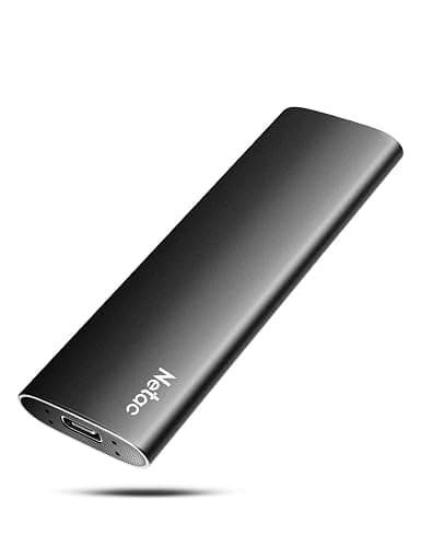 Netac ZSLIM External Solid State Drive 1TB, USB 3.2 Gen 2 (10Gbps, Type-C) Portable SSD up to 500 MB/s Read, External Storage Compatible for Mac, Latop, Desktop, Tablet, Android Phones(Black) - Image 1